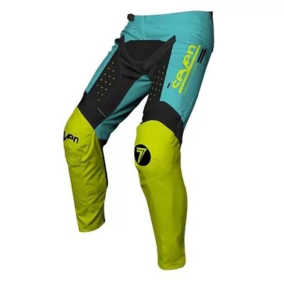 SEVEN MX -Vox Aperature Pant YELLOW BLUE SIZE 28 • $39.99