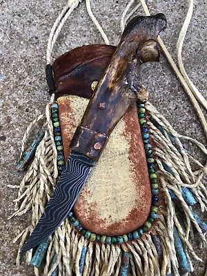 Native American Comanchero Mountain Man Knife  Neck Knife Necklace Knife • $280