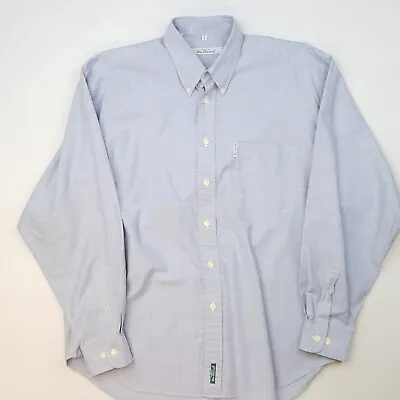 Ben Sherman Mens Shirt Vintage Large (Relaxed) Classic Fit Blue Solid Casual • £19.99