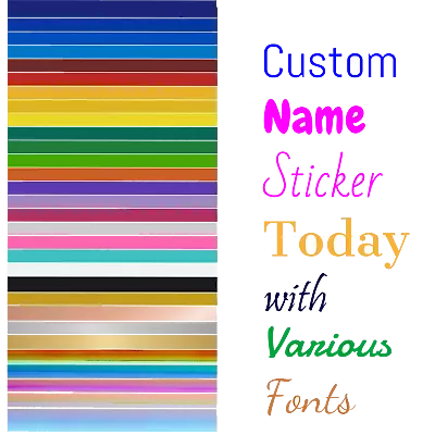 US Custom Vinyl Text Letter Name Decal Sticker Car Window Tumbler Cup Mug Phone • $2.29