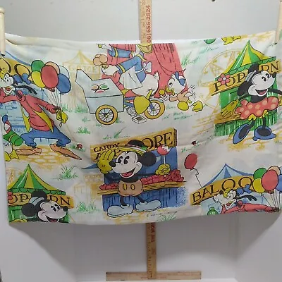 Disney Mickey Minnie Mouse Pillowcase Donald Goofy Circus Games Carnival HOLES  • $21.19