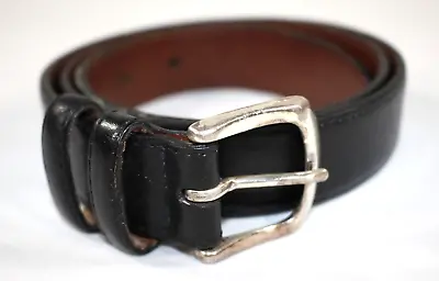 H.S. Trask American Bison Leather Belt Made In USA Men's Black Size 32 • $24.99
