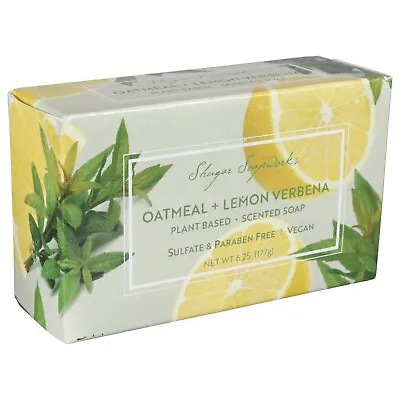 SHUGAR SOAPWORKS Oatmeal Lemon Verbena Soap Plant-Based Vegan 6.25-oz. Bar • £6.89