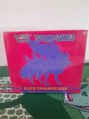 $40 • Buy Pokémon Sword And Shield Zacian Elite Trainer Box TCG: Factory Sealed