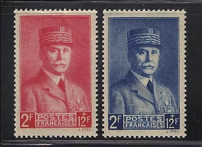 France Scott # B151-B152 MH Marshal Petain Semi-Postals • $2.89