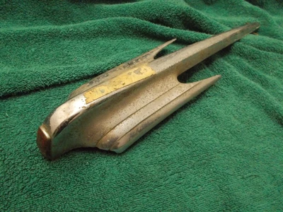 $50 • Buy 46 1946 Ford V8 Hood Ornament Red Cloisonne Rat Rod Kustom Emblem Wing Chrome 8