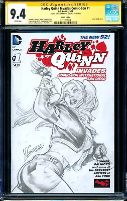 Harley Quinn #1 BLANK VARIANT CGC SS 9.4 Signed ORIGINAL SKETCH Yvel Guichet NM+ • $679.29