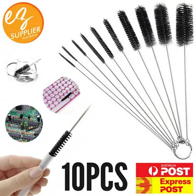 10Pcs Set Nylon Straw Brush Cleaner Bottle Tube Cup Pipe Small Long Cleaning New • $7.99