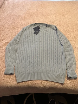 £45 • Buy GANT Rugger Cable Knit Navy Jumper Sweater Crew Neck Mens Size XL Extra Large