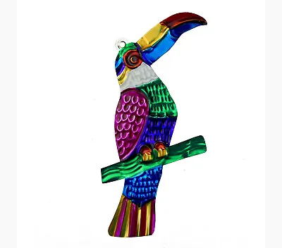 TOUCAN BIRD Christmas Ornament Hand-punched Tin Mexican Folk Art Mexico • $4.75