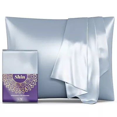 Hyde Lane 16 Momme 100% Pure Mulberry Silk Pillowcase For Hair And Skin With ... • $10.99