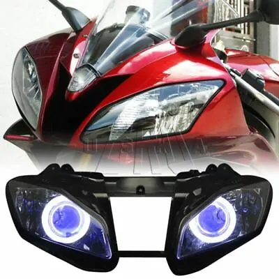 $427.07 • Buy Fully Assembled Blue Demon Angel Eye Headlight Projector For Yamaha YZF R6 08-15