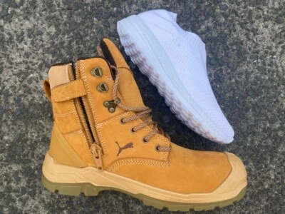 $215 • Buy PUMA Conquest Work Boots  630727 Zip Lace Waterproof Shoes  + FREE Pair Of Shoes