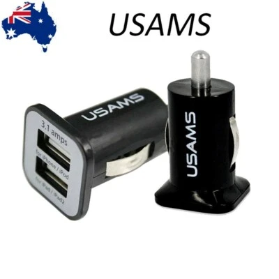 $5.99 • Buy 12V Dual USB Auto Car Cigarette Lighter Socket Charger Power Adapter