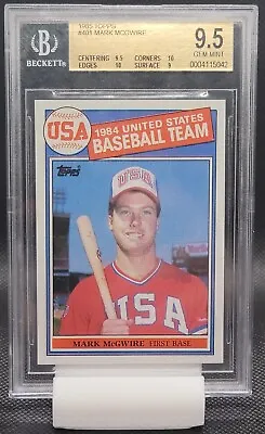 Mark McGwire 1985 Topps USA Rookie Card RC BGS 9.5 GEM MINT (9.5 10 10 9) • $1200