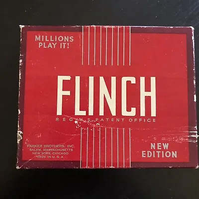 VINTAGE FLINCH CARD GAME BY PARKER BROTHERS 1938 MADE IN USA With Instructions • $12.50