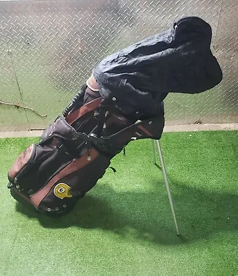 Vintage WILSON Green Bay Packers 5 Way Golf Bag  NFL Football • $98