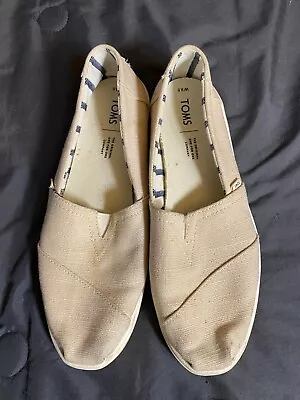 Toms Tan Slip On Shoes Comfort Womens Size 9.5 Sneaker • $9.95