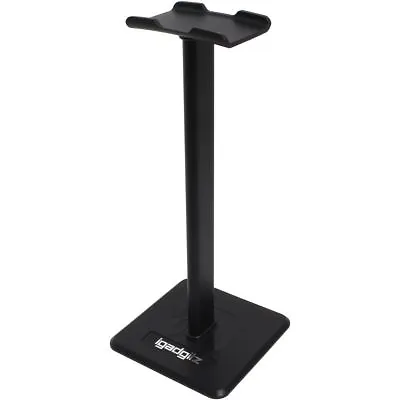 Sturdy Desktop Black Aluminium Headphone Stand Holder Desk Gaming PC Gamers DJ • £6.59