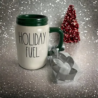 Rae Dunn HOLIDAY FUEL Mason Jar Mug Christmas Mitten Cookie Cutter Brand NEW • $20