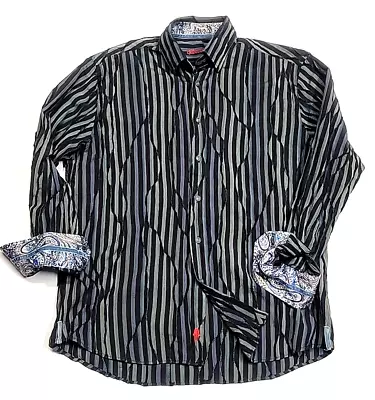 Visconti Button-Up Shirt Long-Sleeve Flip Cuff Shirt  Men's Large • $21