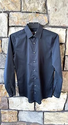 Men's J. Ferrar Dress Shirt * Black * 14-14.5 32-33 *Slim Stretch Button Down • $17.99
