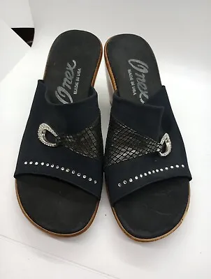 Onex Women's Sandals Size 7 Black Made In The USA S025 • $12