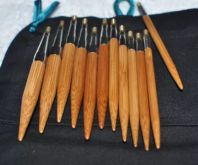 $75 • Buy HiyaHiya BAMBOO INTERCHANGEABLE KNITTING NEEDLE SET - LARGE SZ 9-15