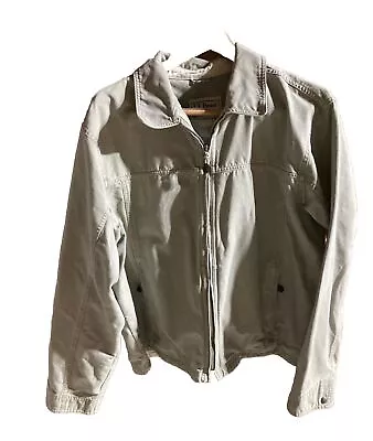 LL Bean Jacket Men's Tan Canvas Barn Chore 100% Cotton Field Coat Unlined • $35