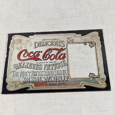 Vintage 1970's Original Coca Cola Advertising Mirror Photo Pub Mancave Bar Prop • £16.95