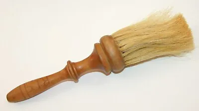 Vintage Neck Brush Horse Hair Wood Handle Barber Shop Duster Turned • $29.99