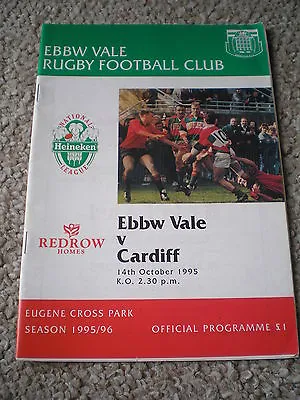 £0.99 • Buy 1995 EBBW VALE V CARDIFF Programme 