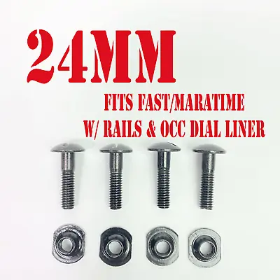 24mm FAST & MARITIME HELMET HARDWARE SET 4-POINT CHINSTRAP SCREW BOLT & NUT 4pk • $11.99