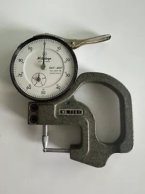 Mitutoyo Dial Thickness Gage - Model 7361 - 0 - .400 /.001  • $99.99