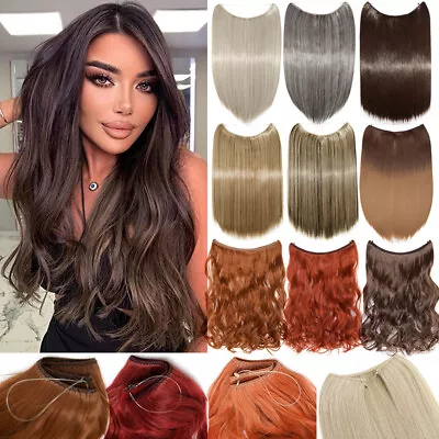 $14.60 • Buy Hidden Invisible Band Wire In Thick One Piece Highlight Hair Extensions As Human