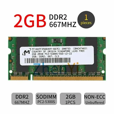 2GB Module Apple MacBook A1181 / MacBook Pro A1261 DDR2 Laptop RAM SODIMM Memory • $7.46