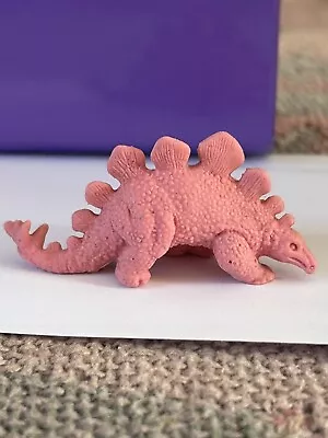 Vintage 3D Pink Stegosaurus  Dinosaur Eraser Rubber • £3