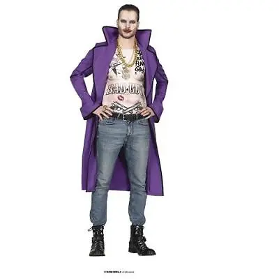 £31.99 • Buy Men's Suicide Squad Joker Tattoo Purple Jacket Villain Fancy Dress Costume