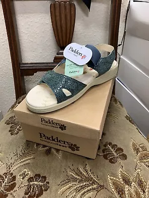 Padders Cruise Navy Reptile Sandals Size 39.5 Rrp£65.00 • £47