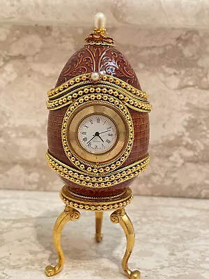 Eggs Faberge Clock HANDCARVED Natural Egg VINTAGE FABERGE Son Gift Style Fabergé • $999