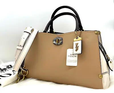 AUTH NWT $695 Coach Mason Carryall Colorblock Glovetanned Leather Satchel Bag • $389.99