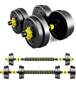 Adjustable-Dumbbells-Set Free Weights Set With ConnectorFitness Exercises For  • $43.99