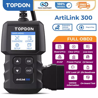 2024 TOPDON AL300 Car OBD2 Fault Code Reader Engine Diagnostic Scanner Tool • $14.99