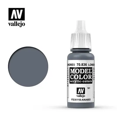 Vallejo Model Color: London Grey - VAL70836 Acrylic Paint Bottle 17ml 161 • £2.65