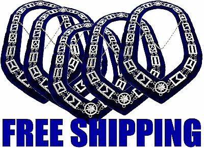 MASONIC FREEMASON 5 Pcs Masonic Working Tools Blue Lodge Collars DMR-400SB  • $149.99
