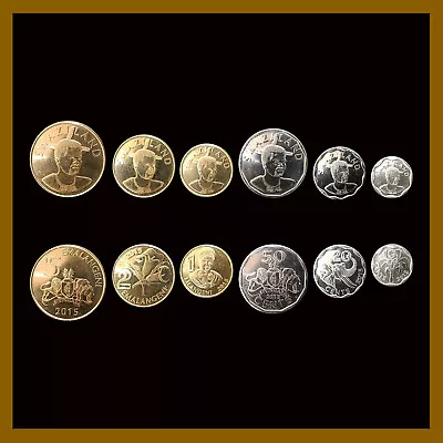 $9.23 • Buy Swaziland 10 20 50 Cents & 1 2 5 Emalangeni (6 Pcs Coin Set), 2015 Flower Unc