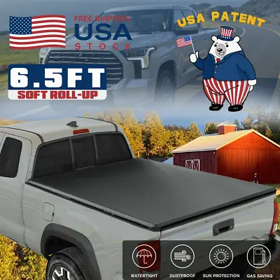 6.5/6.7FT Soft Roll-Up Tonneau Cover Truck Bed For 2022-2024 Toyota Tundra Vinyl • $99