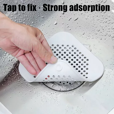 Hair Trap Shower Bath Plug Hole Waste Catcher Stopper Drain Sink Strainer Filter • £2.99