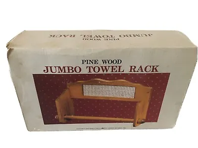 £28.36 • Buy Vtg Pine Wood Jumbo Towel Rack