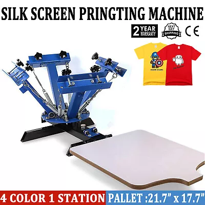 4 Color 1 Station Silk Screen Printing Machine T-Shirt Press Equipment Kit DIY • $118.90